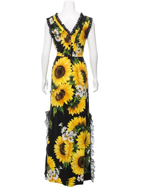 dolce gabbana sun flower dress